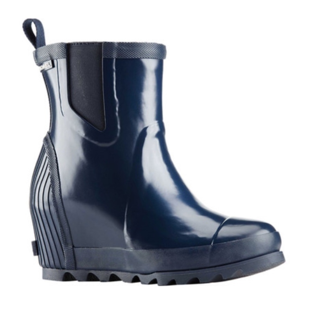 Sorel Women's Joan Rain Wedge Chelsea Gloss Boot